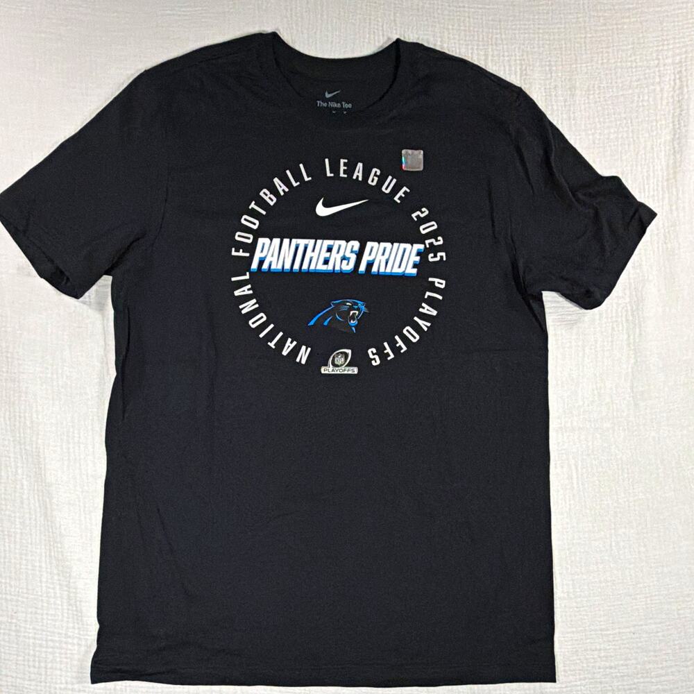 Nike Carolina Panthers NFL Playoffs Pride T-Shirt Shirt Black Size men’s M